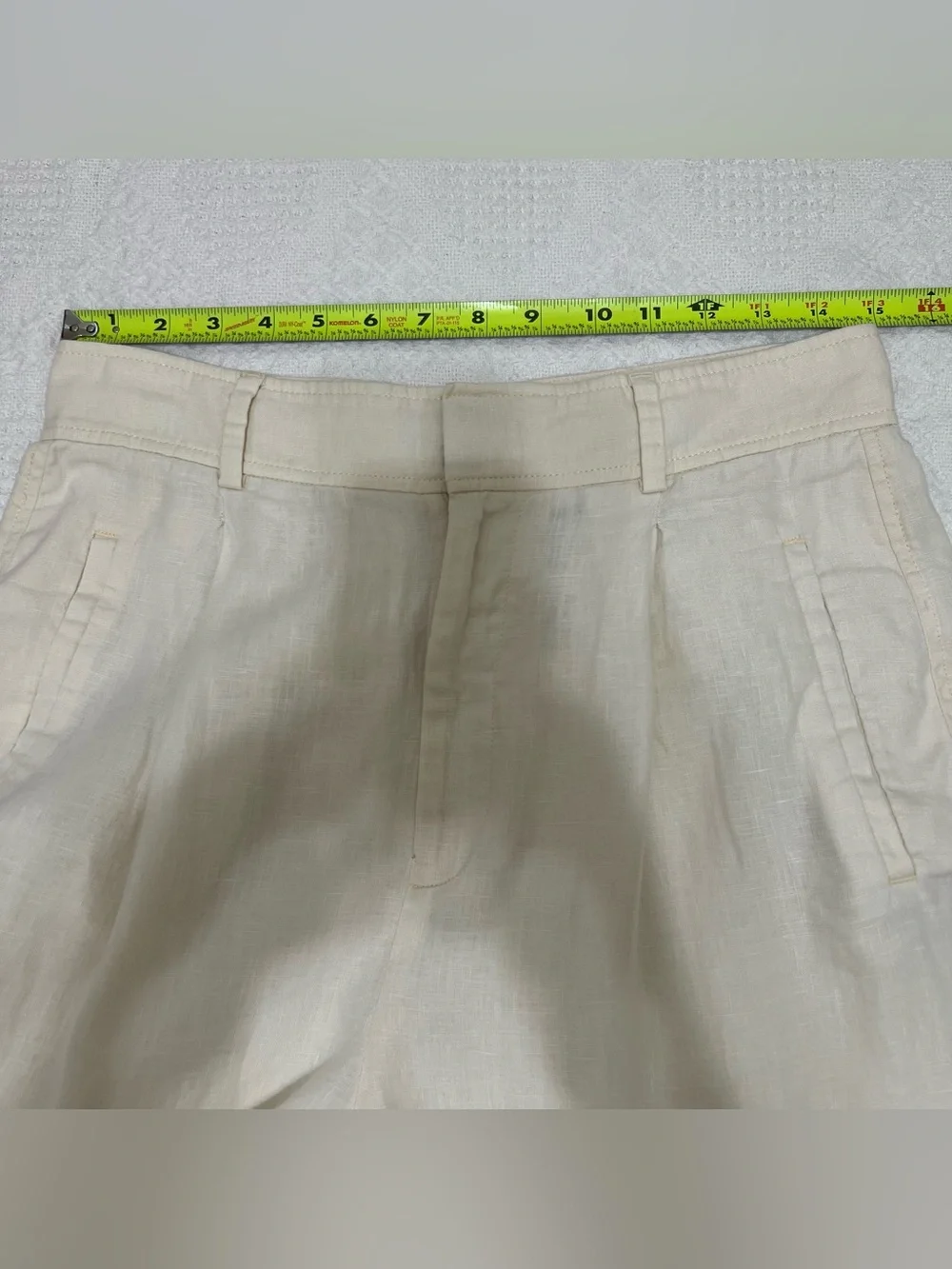 Everlane The Linen Way-High Drape Pant Wide-Leg Bone Cream Size 8